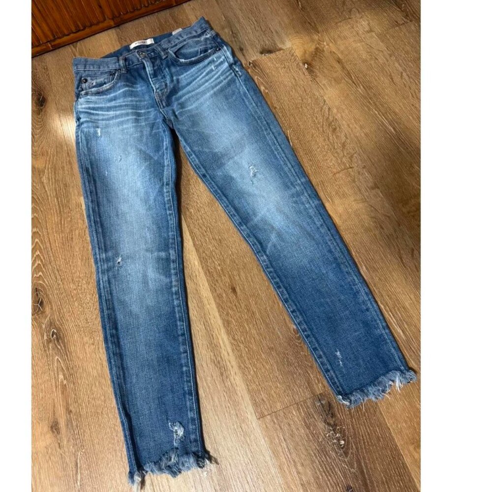 Moussy Vintage raw hem distressed skinny denim jeans size 24